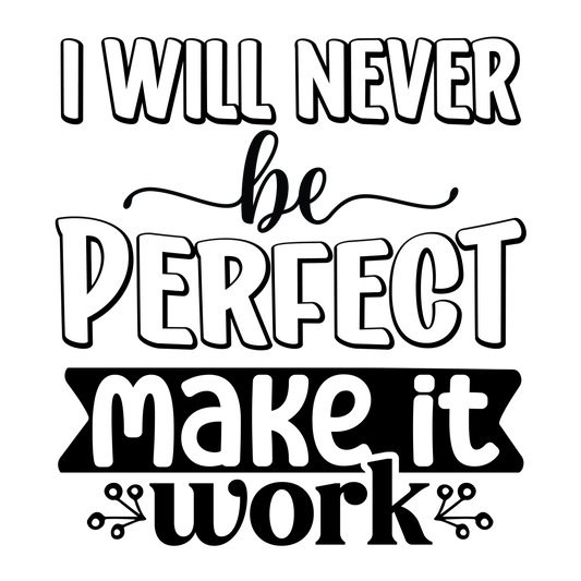 I will never be perfect make it work